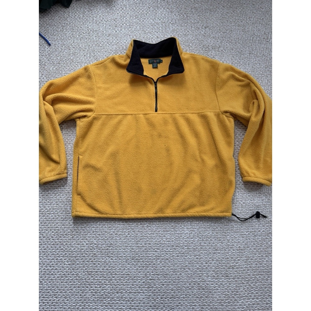 Men's Vintage J Crew 90's Fleece 1/4 Zip Jacket. XL. Y2K Pullover Sweater